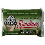 Season Brisling Sardines in Pure Olive Oil, 3.75-Ounce Tins (Pack of 6) by Season Big Save