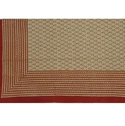Flat Bed Sheet The Home Decor with Block Print on Cotton Twin Size (bssht653)