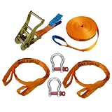 Slackstar SL81773-15 Slackline Set control,  orange, 15 m
