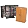 Prepac Locking CD DVD Media Storage Cabinet in Black