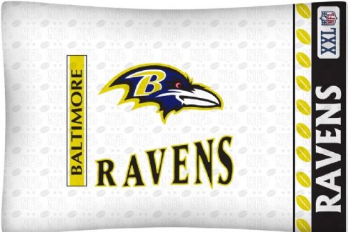 Sports Coverage NFL Baltimore Ravens Pillow Case Logo