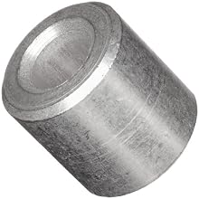 Round Spacer, 2011 Aluminum, Plain Finish, #4 Screw Size, 1/4" Length (Pack of 10)