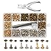 300 Sets 3 Sizes Leather Rivets LANMOK Double Cap Rivet Buttons Press Studs with Pliers and 3 Pieces Fixing Set Tools for Rivets Replacement DIY Craft Repairing Decoration