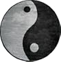 Fun Rugs FTS-152 51RD Ying Yang Accent Rug, 31-Inch by 31-Inch