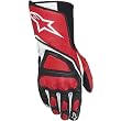 Alpinestars SP-8 Men's Leather Street Bike Racing Motorcycle Gloves w/ Free B&F Heart Sticker Bundle - Red