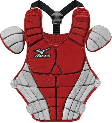 Mizuno Youth Samurai G3 Red/Gry Chest Protector - Equipment - Baseball - Catcher's Gear - Youth