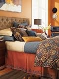 1891 by SFERRA Blue Eyes Cotton 2-Piece Twin Duvet Set, Walnut