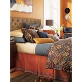 1891 by SFERRA Blue Eyes Cotton 3-Piece Full Queen Duvet Set, Walnut by 1891 SFERRA