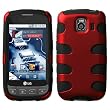 Lg Ls670 (Optimus S), Optimus U, Vm670 (Optimus V) Fishbone Titanium Red / Black Protector Case Cover - Mybat