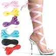 Ellie Shoes Women's 458-BALLERINA 4.5" Heel Sandal with 7 Color of Ribbons