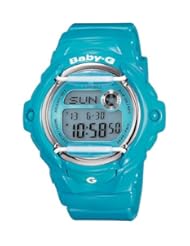 Casio #BG169R-2B Womens Glossy Blue Whale Chronograph Alarm Baby G Watch