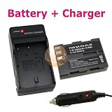 Nikon EN-EL3 Lithium-Ion Battery + Battery Charger with Car Adapter for Nikon Digital D80 / D90 / D700 / D300S SLR Camera