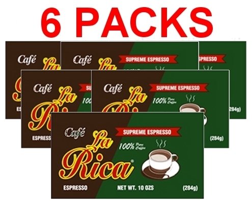 Cafe La Rica 6 PACK Cuban Espresso Ground Coffee 284 g