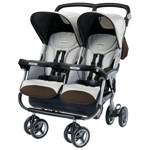 Peg Perego 2011 Aria Twin 60/40 Stroller in Java
