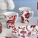 Rosanna Red Velvet Set of 4 Mugs, Gift-boxed