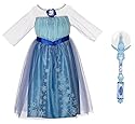 Disney Frozen Elsa Dress, 4-6X Plus Disney Frozen Elsa Musical Snow Wand