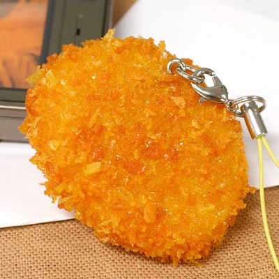 そっくり 食品サンプル 携帯ストラップ (ミニコロッケ/5cm)