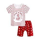 【SEBLES】ベビー 赤ちゃん 半袖 ラウンドネック シャツ Tシャツ 短パン 半ズボン パンツ 無地 プリント 肩ボタン スター 上下 セット 初夏 夏 薄手 0歳 1歳 2歳(タイプL,80cm