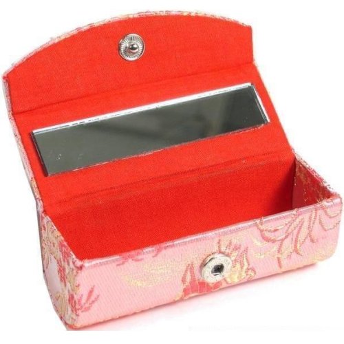 Best Price Brocade Lipstick Case & Mirror Cosmetics Makeup Compact