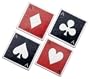 Playing Card Coasters Ceramic 4 Piece Set