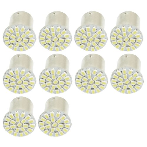 uxcellÂ® 10 Pcs 1157 BAY15D White 22 1206 SMD LED Brake Light Lamp Bulb