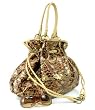 Soft Scuba Drawstring Satchel - Brown