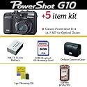 Canon Powershot G10 14.7 Megapixel 5X Optical Zoom Digital Camera W/ Ultimate Accessory Kit Includes 4GB Memory, Spare NB-7L Battery + Canon PSC-5100 G10 Case + Much More
