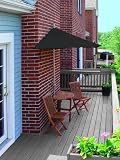 TERRACE MATES BISTRO 5 Piece Deluxe Set w 7.5 Ft. OFF THE WALL BRELLA in Chocolate Olefin Canopy