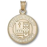 Sacred Heart Un Round Shield Logo Pendant (10kt)