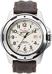 Timex Men's T49261 Expedition Rugged Field Shock Analog Brown Leather Strap Watch