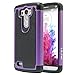 LG G3 Case, ULAK Dual Layer Rugged Impact Hard Hybrid Protective Case for LG G3 (Purple)
