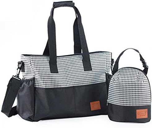 JNT Allerbaby Bottle Carriers Lunch Bag Many Modelling Strap the Classic Black and White Houndstooth (005)