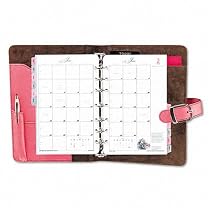 Day-Timer Desk Size Napa Leather Pink Ribbon Organizer, Planner Starter Set (D48434 )