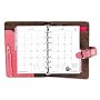 Day-Timer� 48434 Personal Organizer Starter Set, Leather, 5-1/2 x 8-1/2, Pink