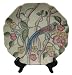 Decorative Chinese hand painted porcelain plate, scalloped edge - Birds and flowers