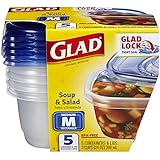 GladWare Soup and Salad Food Storage Containers, 24 ounce, 5 count