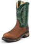Men's Tony Lama TLX Western Work Boots Green / Peanut, GRN/PEANUT, 9EE