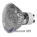 Marken GU10 LED Spot - 24 LED mit Sicherheitsglas 60° Abstrahlwinkel Alureflektor 230V Spiegellampe