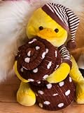 Produkt-Bild: Niedliche Ente / Kuscheltier mit Schmusedecke / Kuscheldecke braun 80x120 NEU