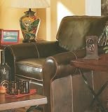 Contemporary Cordoba Dark Brown Bycast Leather Sofa Chair