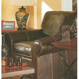 Contemporary Cordoba Dark Brown Bycast Leather Sofa Chair by AtHomeMart