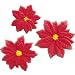 Holiday - Poinsettias Variety Sugar Shapes 3 Assorted Made of Sugar 1 3/4 Inches to 2 3/8 Inches