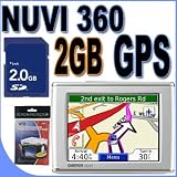 Garmin Nuvi 360 Portable GPS Vehicle Navigation System w/ 3.5 LCD and Bluetooth (0100053800) 2GB SD Secure Digital Memory Card + MORE! BigVALUEInc Accessory Saver Bundle