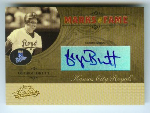 George Brett Autograph 2005 Playoff Absolute Memorabilia Baseball Marks Of Fame Card #MF-59 & #/54 Signed / Kansas City Royals / Hall of Fame