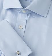 2" Longer Sartorial Pure Cotton Striped Twill Shirt