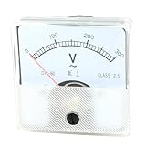 uxcell アナログ電圧計　アナログパネルメータ　AC 0-300V　アナログ電圧計　プラスチックケース