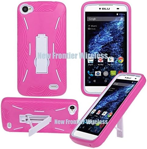 BLU Dash XP X Plus D950U Heavy Duty Case with Kickstand Cover (Pink)