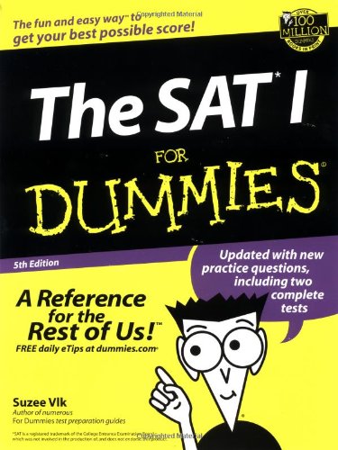 The SAT I For Dummies? (For Dummies (Lifestyles Paperback)), by Suzee Vlk The SAT I For Dummies? (For Dummies (Lifestyles Paperback)), by Suzee Vlk