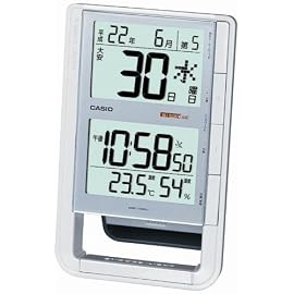 CASIO WAVE CEPTOR 卓上型電子日めくりタイプ電波目覚まし時計 温・湿度計付き DQC-100NJ-8JF