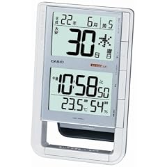 CASIO (カシオ) 目覚し時計 WAVE CEPTOR ウェーブセプター 電波時計 卓上型電子日めくり 温度表示 湿度表示 DQC-100NJ-8JF